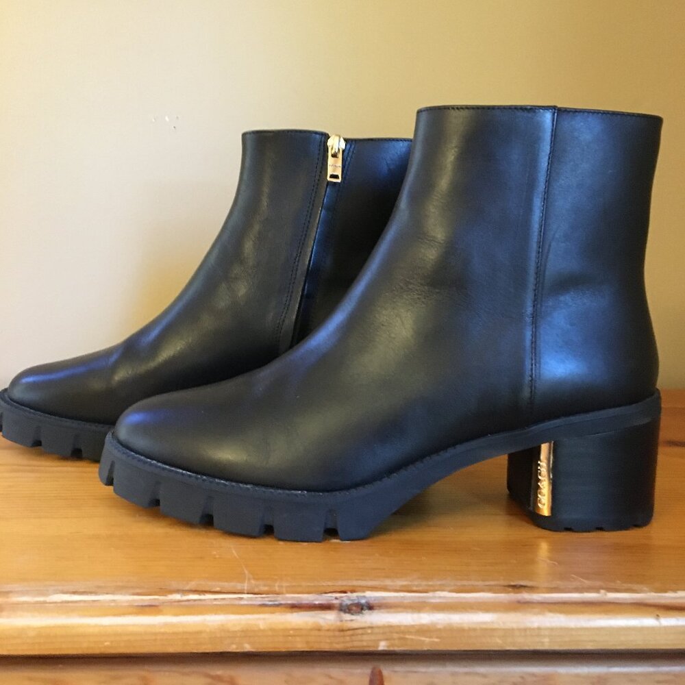 COACH Chrissie Bootie, size 11, Black smooth leather - Picture 6 of 6